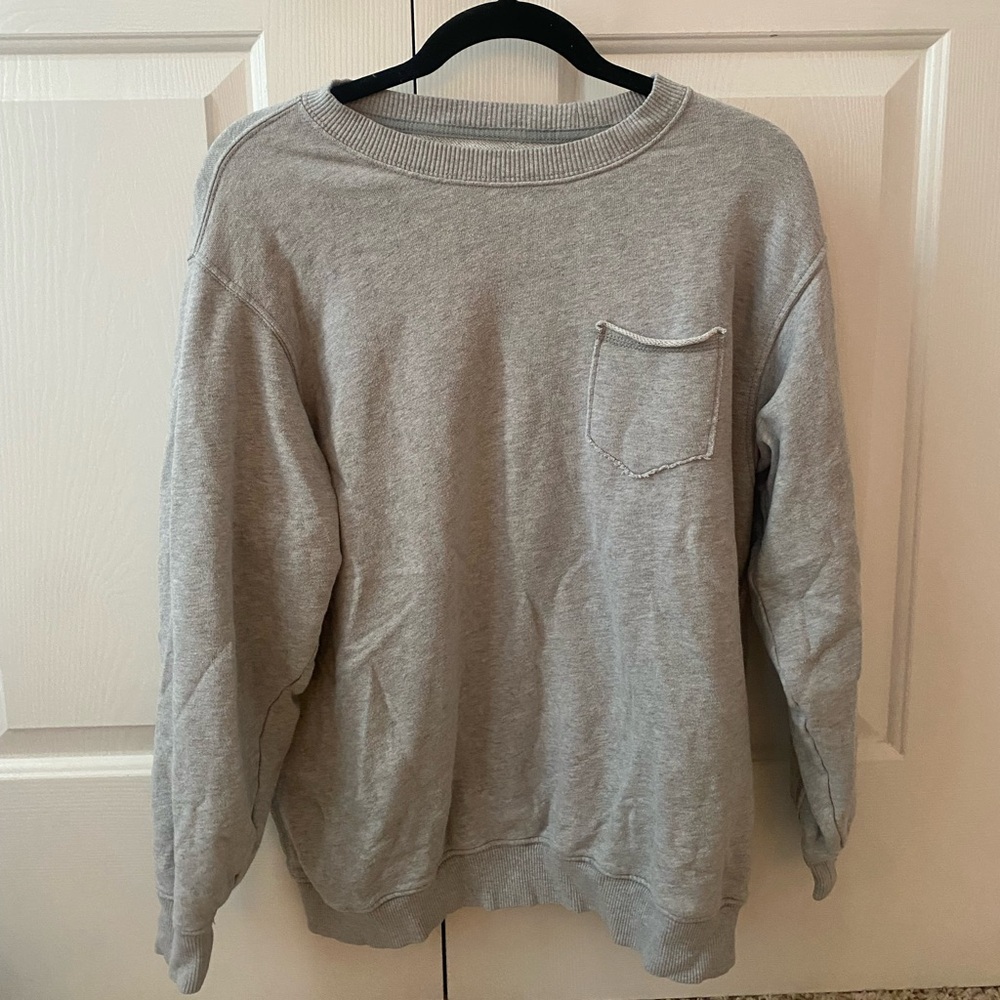 Aerie Pocket Grey crewneck